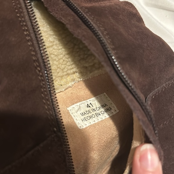 Brown Knee High Winter Boots Size 41/10.5 - Picture 3 of 4